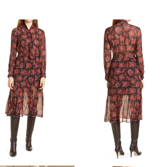 Koralina Silk Long Sleeve Dress from PAIGE - Picture 8 of 10